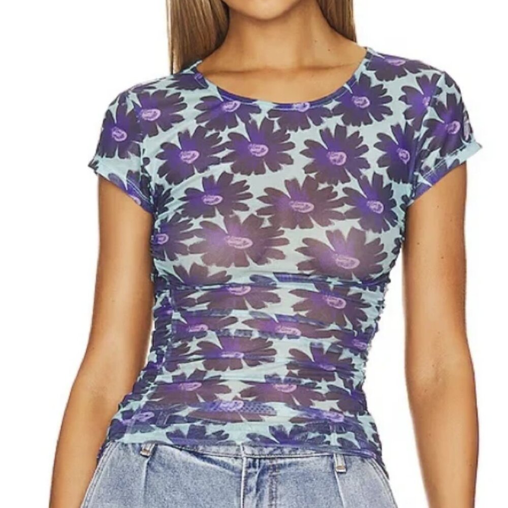 Free People Keep It Simple Mesh Baby Tee